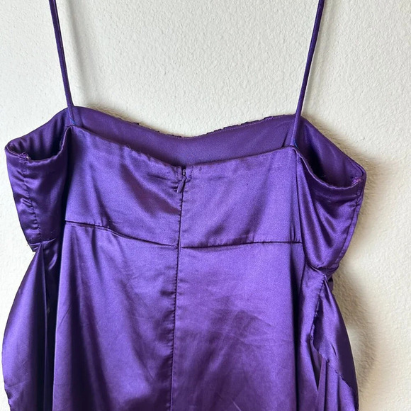 CITY STUDIO Party Dress Purple Satin Pleated Bodice Rosette - size 5 - Picture 8 of 10
